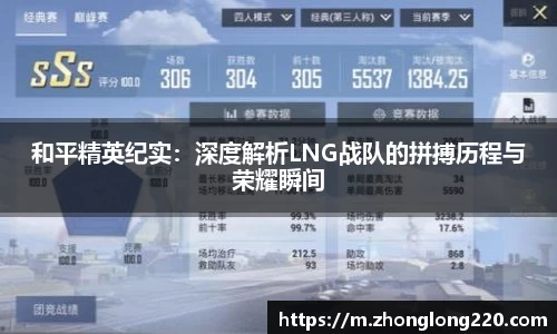 和平精英纪实：深度解析LNG战队的拼搏历程与荣耀瞬间